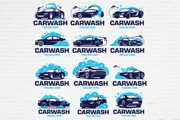 Building a Professional Automotive Brand with the 12 Car Washing Logo Bundle