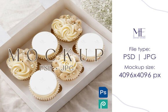Elevate Your Brand with a Cupcake Topper Mockup