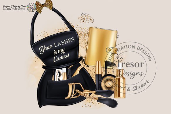 Elevate Your Brand with Lash Artist Beauty Black Clip Art PNG
