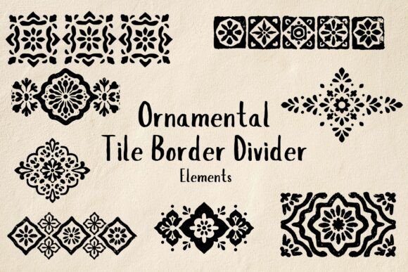 Elevate Your Designs with an Ornamental Tile Border Divider