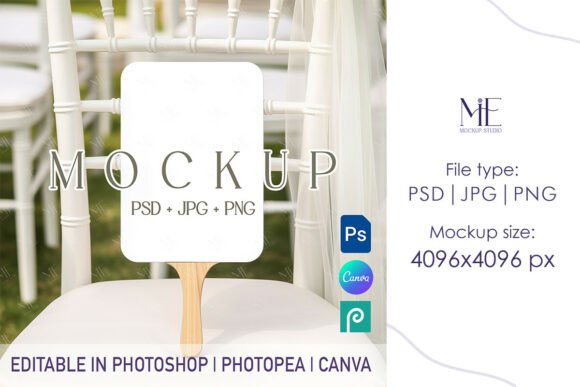 Elevating Ceremony Details with a 5x7 Wedding Program Fan Mockup