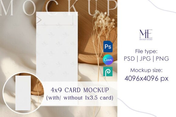 Elevating Event Branding with the 4x9 Menu Mockup with Place Name Card