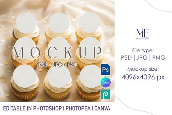 Elevating Your Brand: The Ultimate Guide to Cupcake Topper Mockup Sets in PSD and Canva