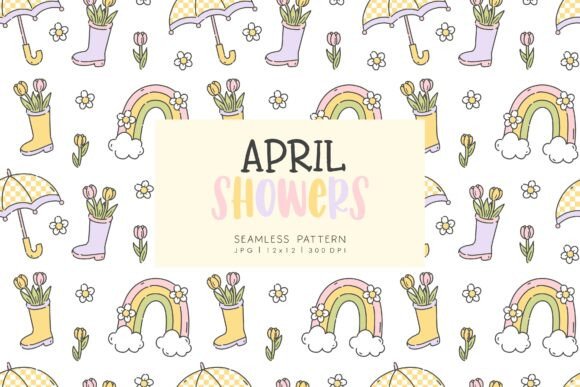 Embracing the Rain: A Creative Guide to Seamless Pattern April Showers 1