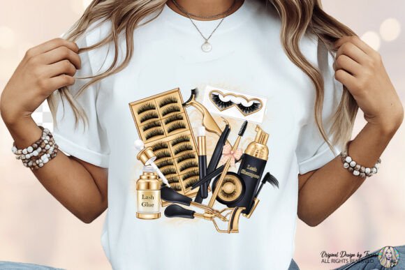 Evaluating Lash Tools Black Gold Lash Tech Clipart for Professional Branding