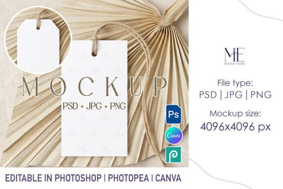 Evaluating the Boho Gift Tag Mockup and Rectangle Hang Tag PSD Template