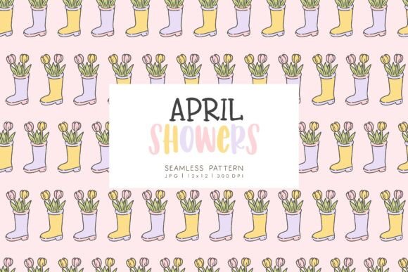 Seamless Pattern April Showers 3: Spring Design Essentials