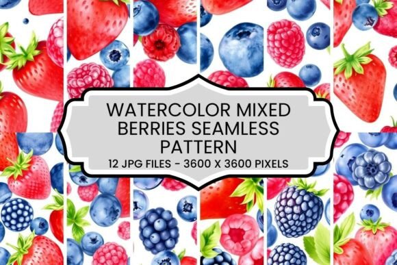 Unlocking Creative Potential with Watercolor Mixed Berries Seamless Patterns